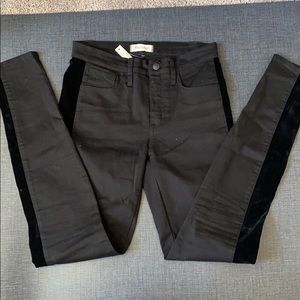 NWT Madewell High Skinny Black Skinny SZ 28 TALL